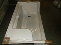 60"x30" Step In Shower Base with Seat